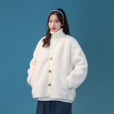 @中性-炒鸡好看派克服羊羔毛加厚棉服开衫外套D73P108，女装短外套，星座312B-1