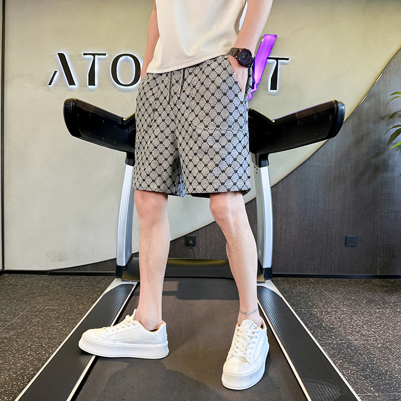2023夏社会小伙轻奢高品质短裤男士休闲裤五分中裤D836P45,男装休闲裤,星座312B-1