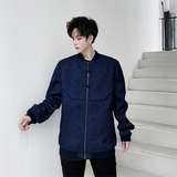 2021秋季潮款立体提花手工盘扣夹克百搭暗花夹克男外套D670P100，男装夹克，星座312B-1