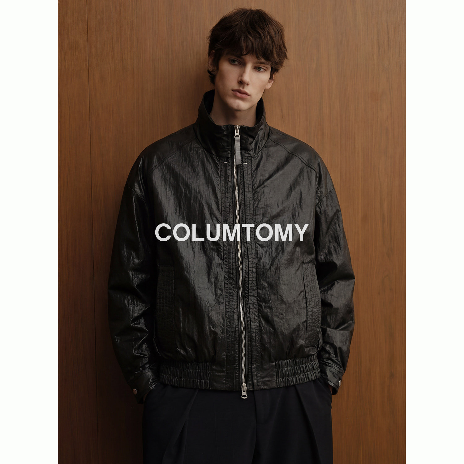 2026年春秋新款男士休闲高端夹克老钱风高级感立领美式外套痞帅