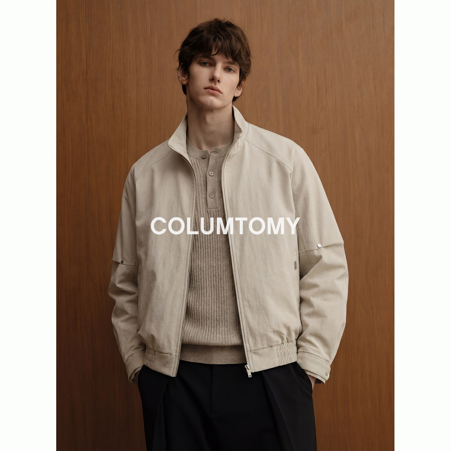 2026春秋季新款男士Cleanfit夹克外套美式立领休闲高级老钱风上衣