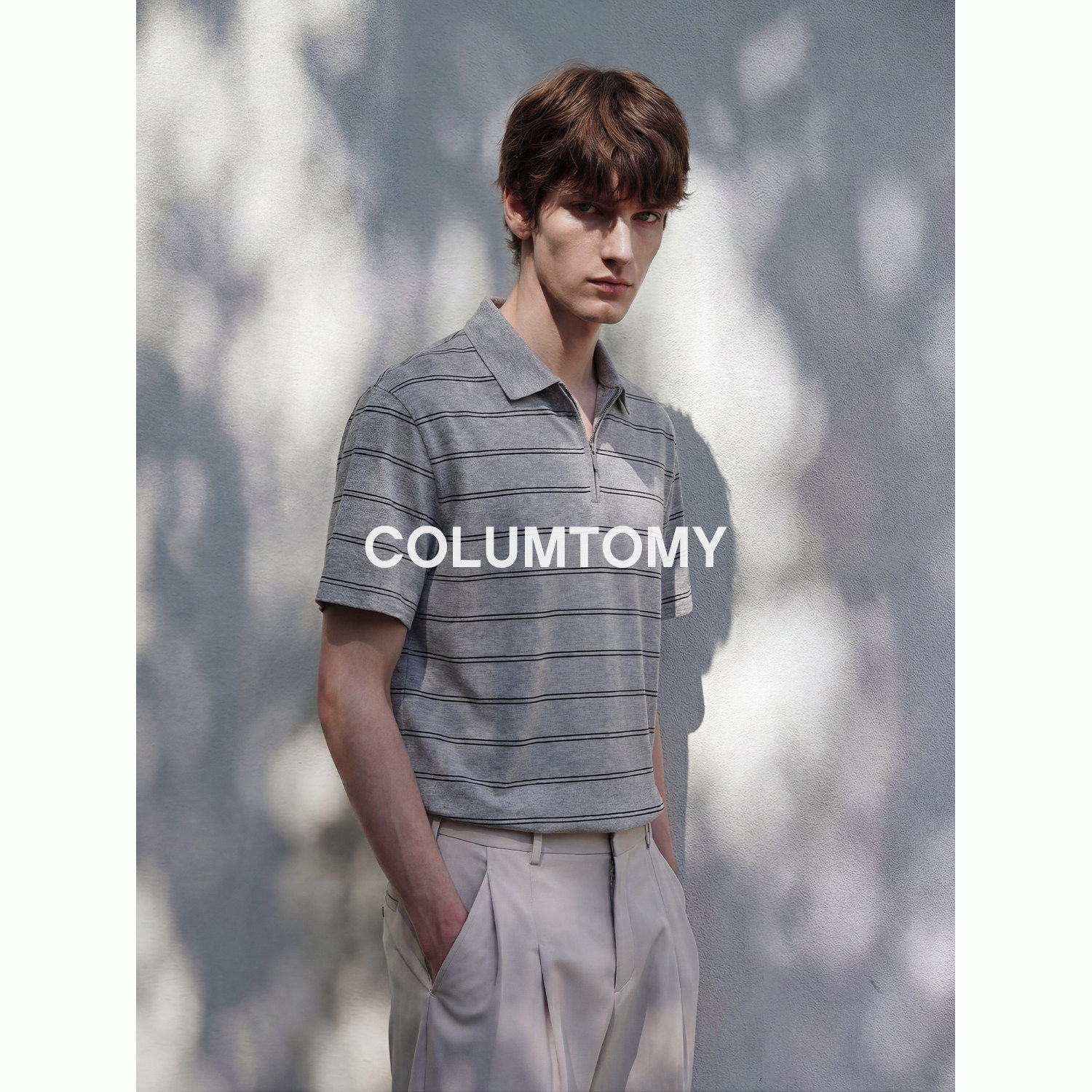 老钱风2026新款轻奢商务条纹凉感短袖Polo衫男士翻领美式针织T恤