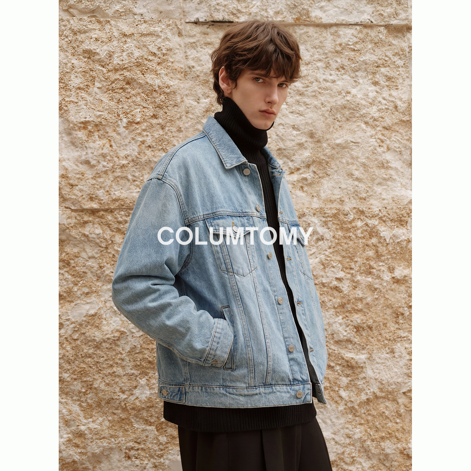 牛仔外套翻领男士休闲夹克老钱风2026年春秋新款高级感美式潮流