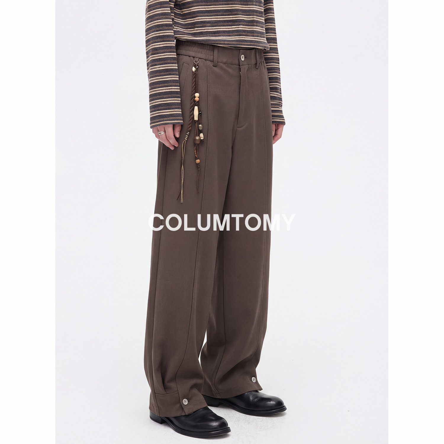 美式小弯刀男cleanfit阔腿直筒休闲2026春季新款百搭宽松西装长裤