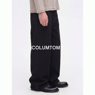 美式中直简水洗牛仔男士2026春季新款宽松休闲高级cleanfit长裤潮