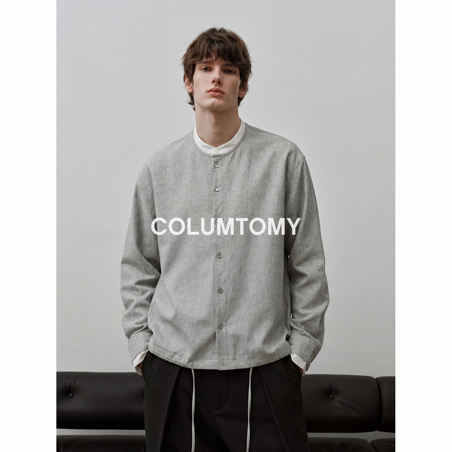 复古老钱风圆领男士外套休闲夹克2026年春秋新款高级感美式潮流