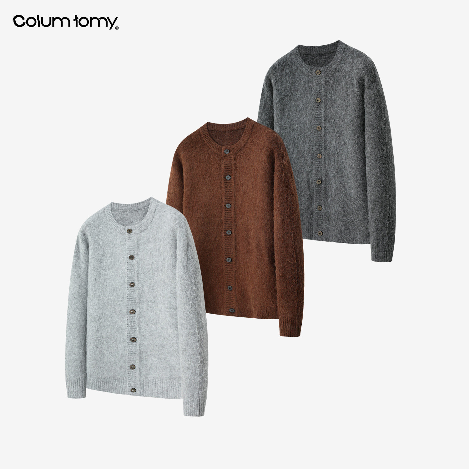 ColumTomy 2025/AW秋冬新品男士老钱风复古开衫针织纽扣毛衣外套