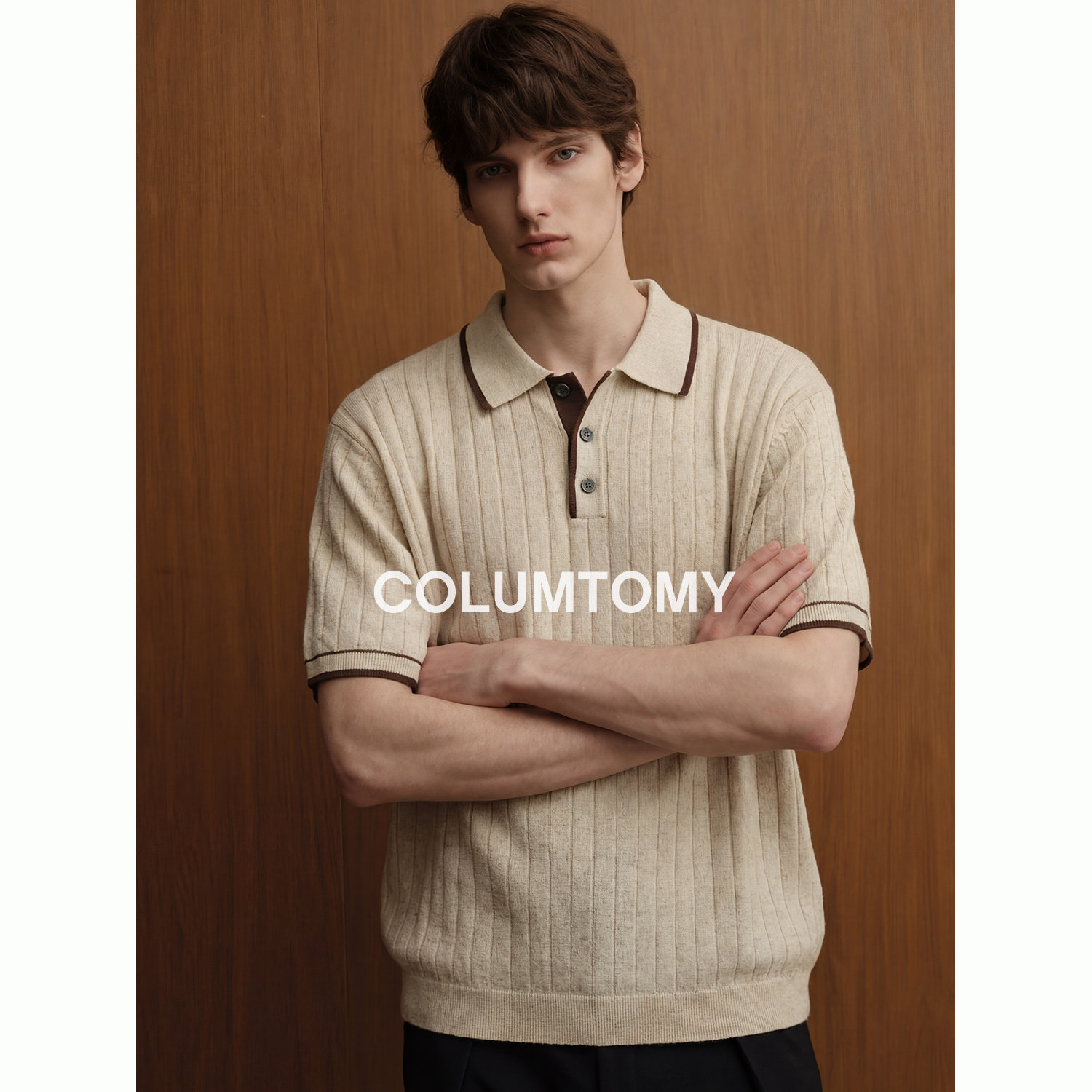【天丝亚麻混纺】针织短袖POLO领T恤2026年夏季新款男士Cleanfit