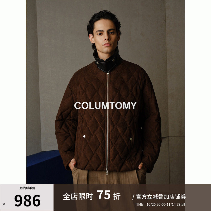 90白鸭绒翻领麂皮羽绒服老钱2025冬季新款男外套短款高级保暖加厚