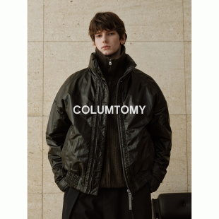 90白鸭绒立领羽绒服2025冬季新款老钱风男高级感外套保暖加厚短款