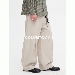 美式小弯刀2026春秋季新款高级感cleanfit直筒阔腿男士休闲长裤子