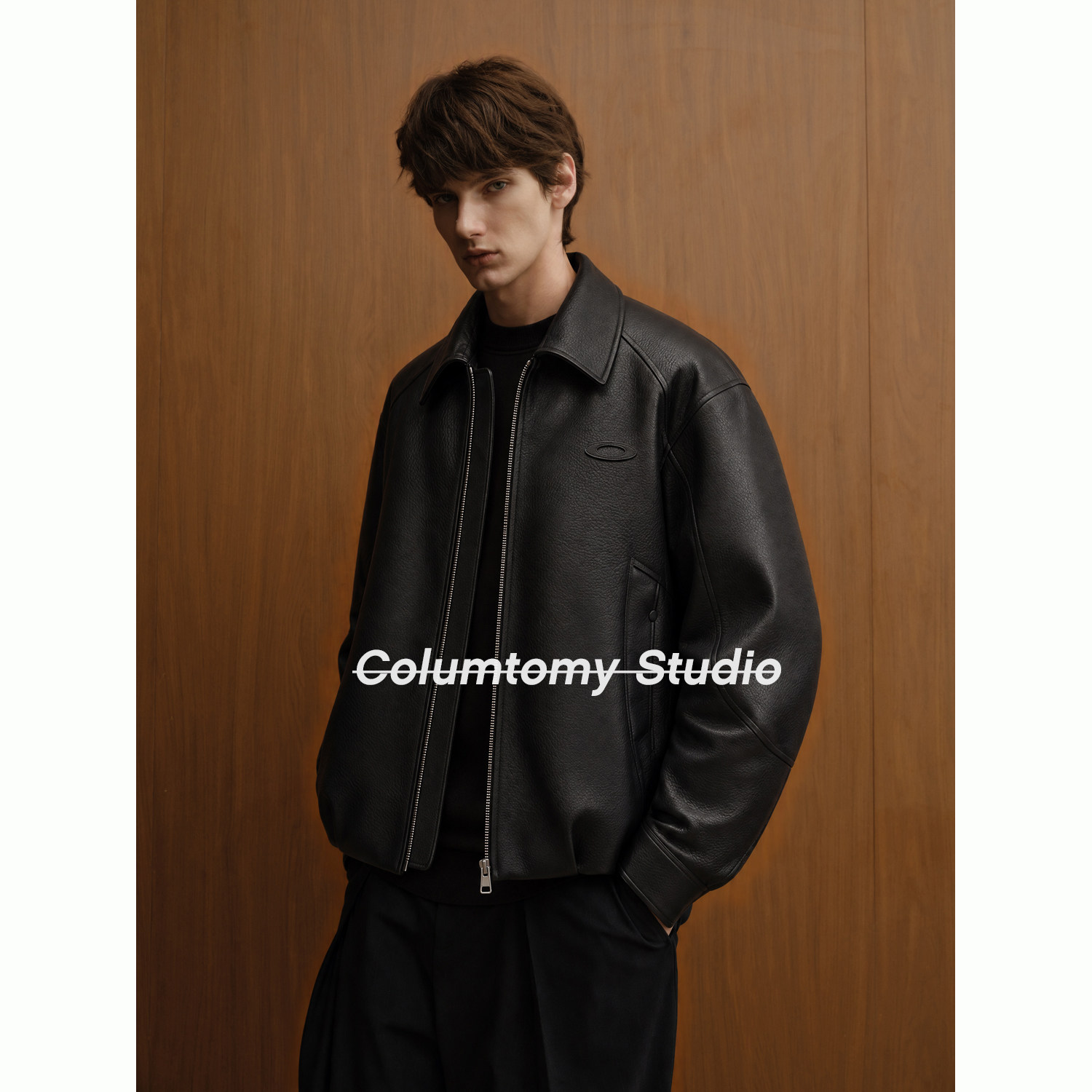 2026冬季新款男士90白鸭绒短款羽绒服美式Cleanfit高级PU皮衣外套