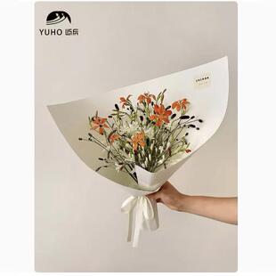 屿后 加厚硬挺牛皮纸鲜花花束大尺寸包花纸花店diy花艺包装资材