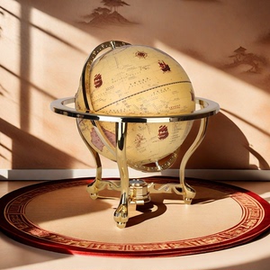 可印字32cm欧美大号立体高清复古地球仪办公室客厅摆件