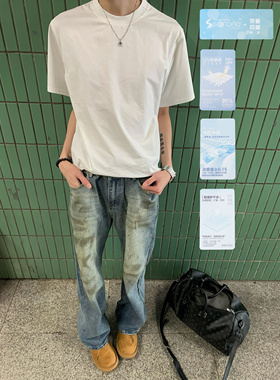 BUFANSTUDIO夏季重磅索罗娜基础260g纯色T恤正肩板正凉感短袖圆领