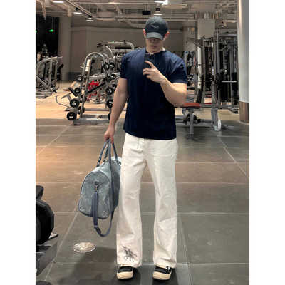 BUFANSTUDIO斯巴达绣花牛仔裤