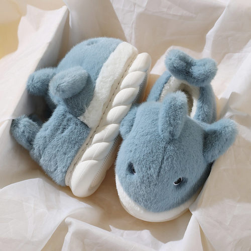 小红书爆款鲸鱼卡通棉拖鞋