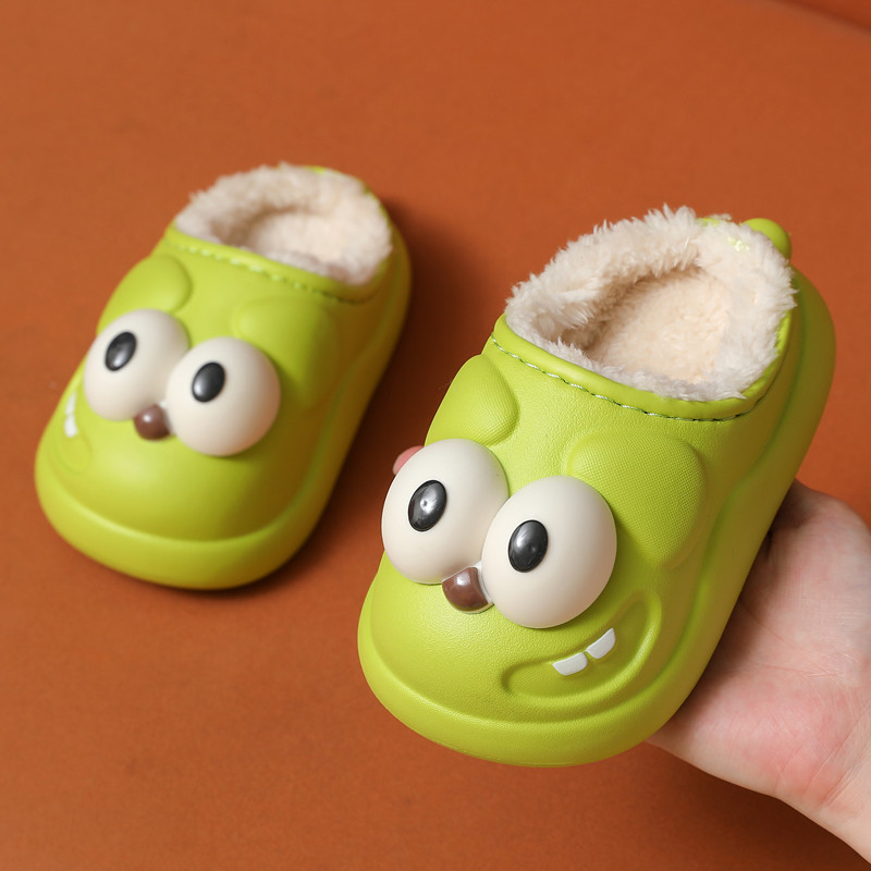 防水保暖秋冬儿童棉拖鞋