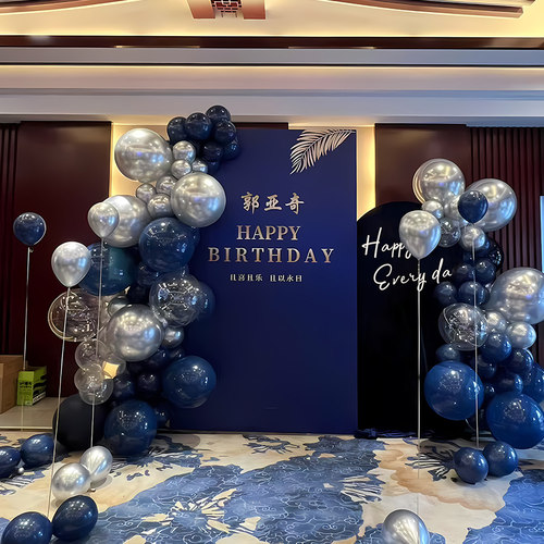男士生日装饰场景仪式氛围感18岁成人礼老公30岁惊喜布置挂布气球