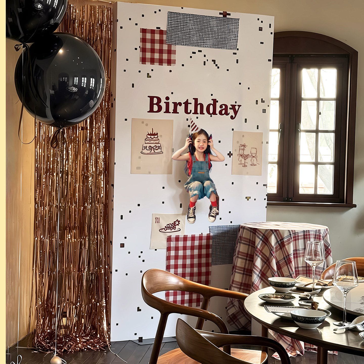 小红书韩系ins果酱周岁周岁生日布置装饰场景家庭版宝宝定制头像3