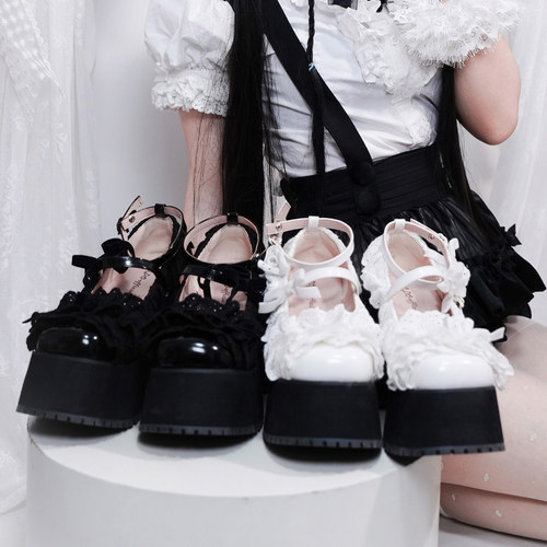 现货丨摩多modo云朵蕾蕾原创Lolita厚底蕾丝鞋