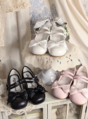 定金丨三重樱丨摩多modo原创Lolita低跟优雅小尖头cla单鞋