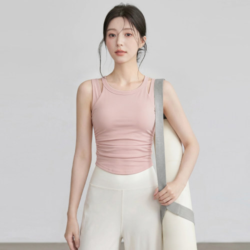 运动背心女带胸垫内衣瑜伽服上衣
