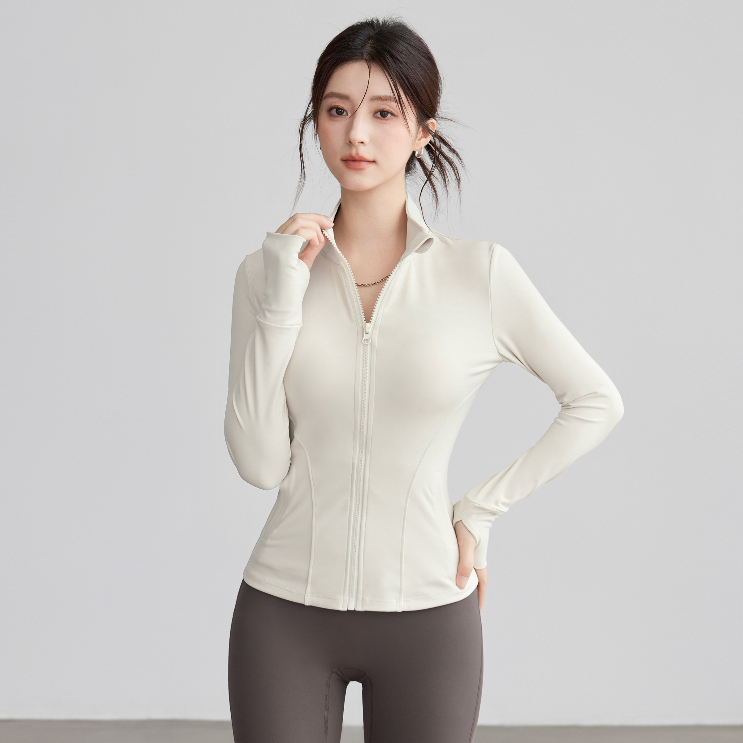 VOJ运动外套长袖瑜伽服修身上衣