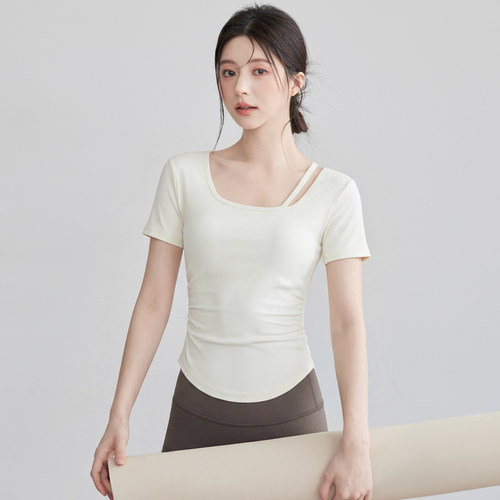 VOJ瑜伽服女运动t恤背心健身上衣
