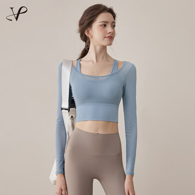 VOJ春夏季显瘦瑜伽服网纱