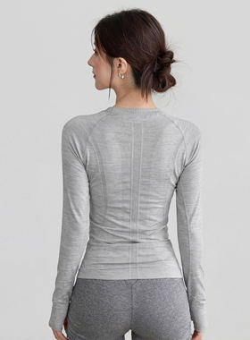 VOJ瑜伽运动上衣女高颜值秋跑步健身衣长袖速干普拉提训练健身服
