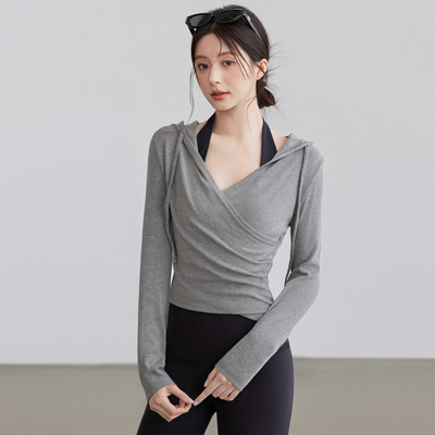 VOJ连帽瑜伽服秋季修身运动健身