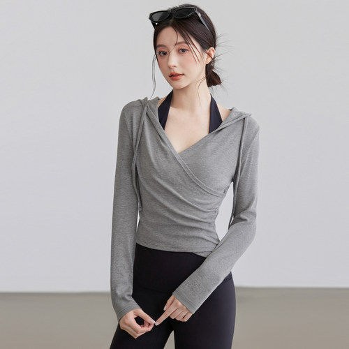 VOJ连帽瑜伽服秋季修身运动健身