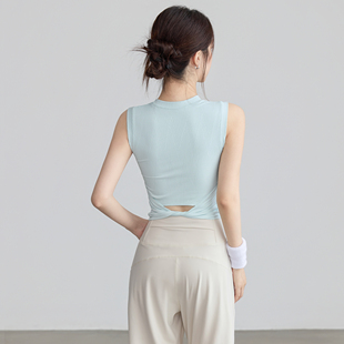 VOJ瑜伽服女螺纹运动背心防震运动内衣外穿跑步训练健身衣普拉提