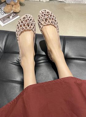 橡胶凉拖鞋女夏外穿网状包头镂空护士拖鞋妈妈软底工作鞋洞洞凉鞋
