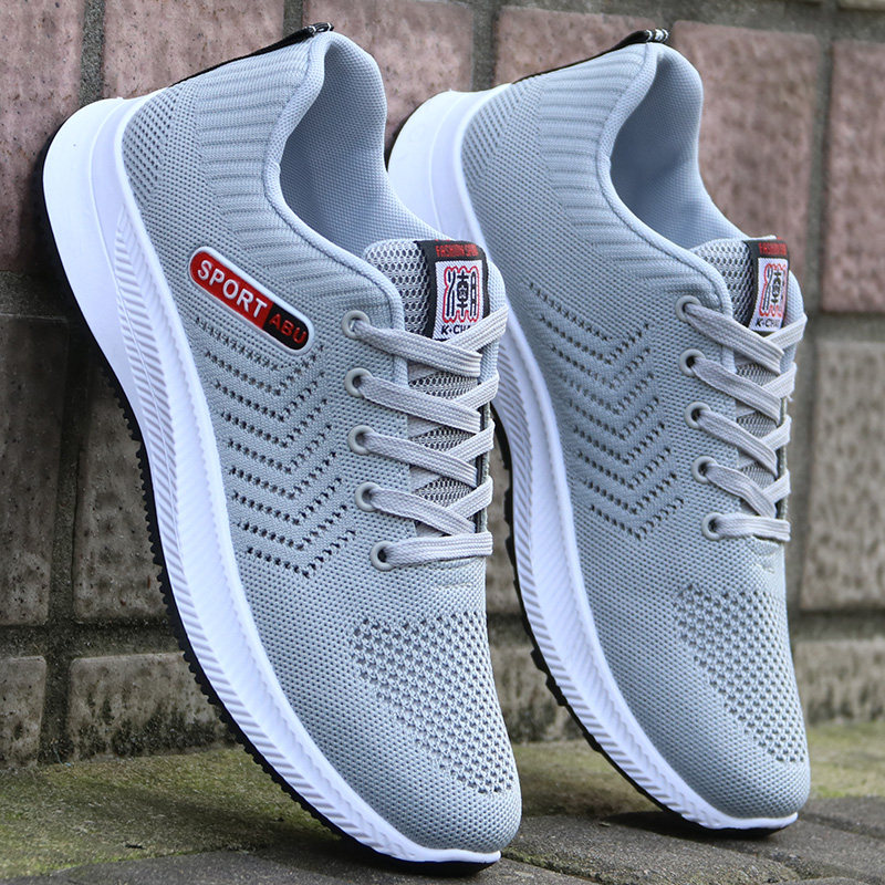 新款男鞋飞织跑步透气