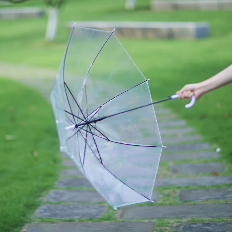 儿童绘画用雨伞画画diy手绘空白透明白色幼儿园手工涂鸦彩绘小伞