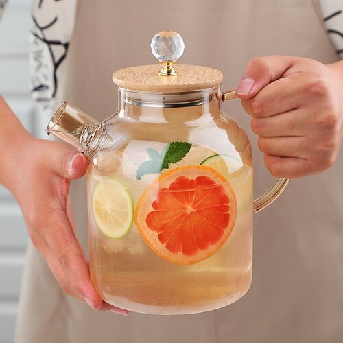 日式玻璃凉水壶夏家用水壶耐高温茶壶凉白开水杯套装大容量冷水壶