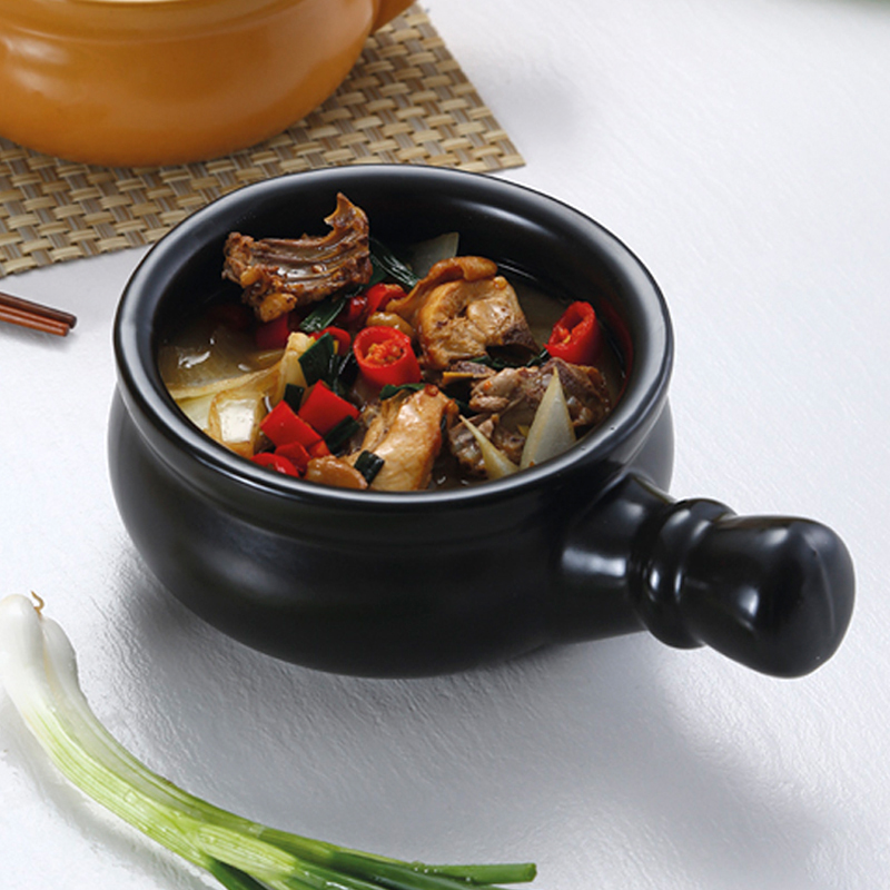 固明火陶瓷煲汤单柄宝宝辅食锅