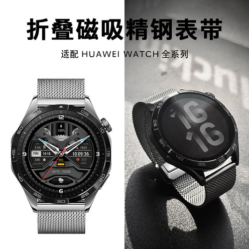 精钢表带高光磁吸折叠扣
