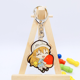 工作细胞亚克力钥匙扣动漫周边红细胞白血球血小板乳酸菌卡通挂件