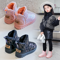 儿童雪地靴2021冬季新款女童鞋棉靴子男童棉鞋加绒加厚小女孩冬鞋