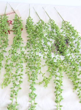 多肉情人泪塑料花仿真花厂家家居装饰婚庆手捧植物墙假花MW53466