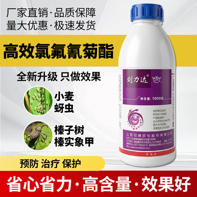 农用5%高效氯氟氰菊酯小麦蚜虫吸浆虫榛实象甲菜青虫杀虫剂正品