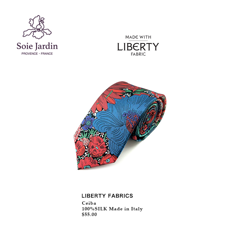 soie jardin7#Liberty英国进口男士真丝印花领带口袋方巾礼盒礼品