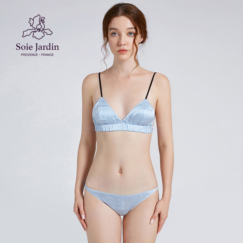 soie jardin 7#法式三角杯蚕丝薄款小胸无钢圈文胸罩性感真丝文胸,女士内衣/男士内衣/家居服,文胸,淘宝优惠券,粉丝福利购,淘宝优惠卷