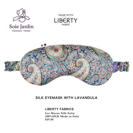 soie jardin 7#刘涛小红书同款Liberty真丝印花薰衣草眼罩伴手礼