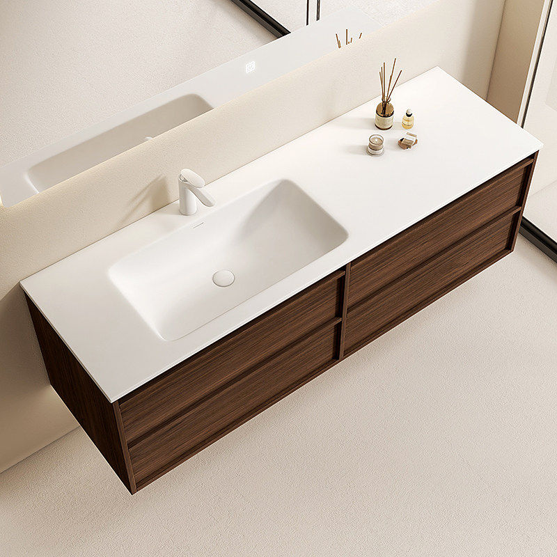 肤感一体盆中古风浴室柜化妆室洗手盆柜组合洗脸盆洗漱台,家装主材,浴室柜组合,淘宝优惠券,粉丝福利购,淘宝优惠卷