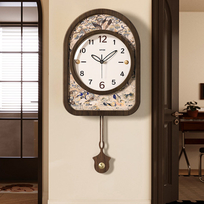 客厅轻奢艺术创意钟表挂墙时钟2025新款高级感大气高端覆古挂钟,家居饰品,挂钟,淘宝优惠券,粉丝福利购,淘宝优惠卷