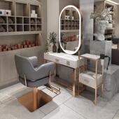 理发店镜台网红婚纱影楼化妆镜子单面双面美容美发彩妆烫染发廊柜